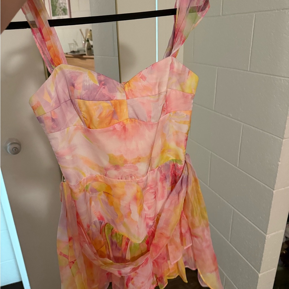 Amanda Uprichard Kendra Skort Romper in Vivian